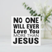 Niemand zal ooit meer van je houden dan Jezus Kaart (Staand voorkant)