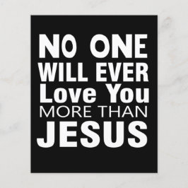 Niemand zal ooit meer van je houden dan van Jezus  Flyer