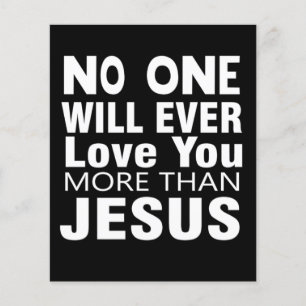 Niemand zal ooit meer van je houden dan van Jezus Flyer