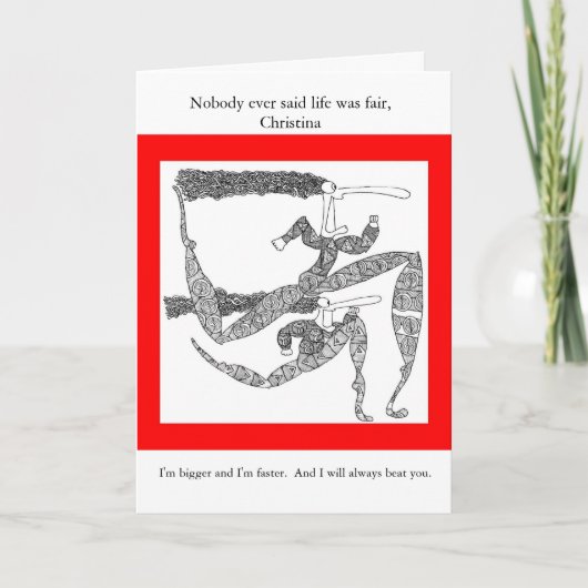 Niemand zei ooit het leven, Chris… Kaart (Voorkant)