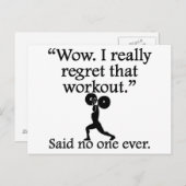 Niemand zei ooit: Ik betreur dat resultaat Briefkaart (Voorkant / Achterkant)