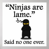 Niemand zei ooit: Ninjas is beroemd Poster (Voorkant)