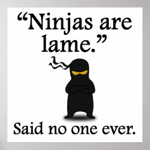 Niemand zei ooit: Ninjas is beroemd Poster
