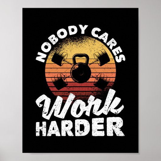 Niemand zorgt ervoor dat de Motivatie workoutgym h Poster (Voorkant)