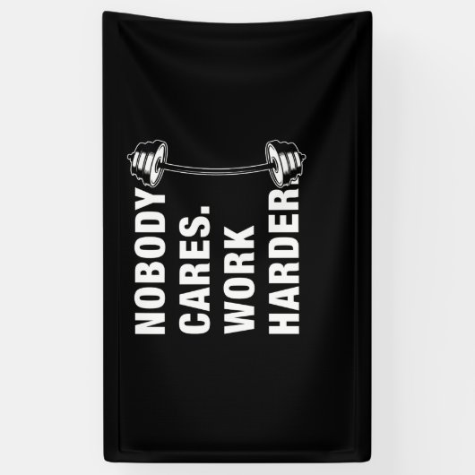 Niemand zorgt ervoor dat het harder werkt Funny Gy Spandoek (Verticaal)