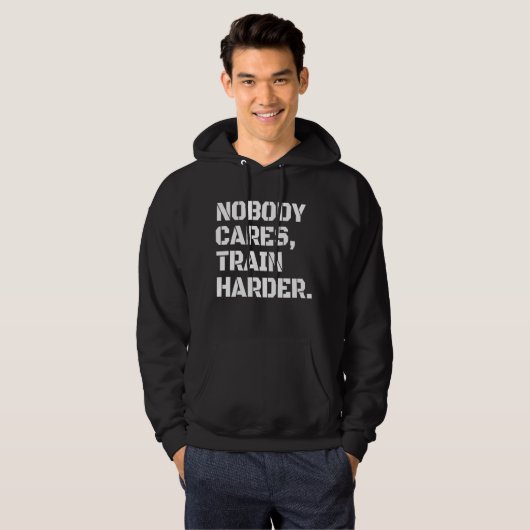 Niemand zorgt voor treinHarder Hoodie (Voorkant volledig)