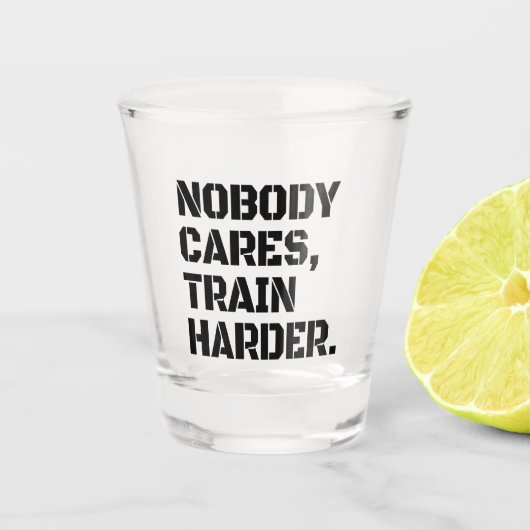 Niemand zorgt voor treinHarder Shot Glas (Voorkant)