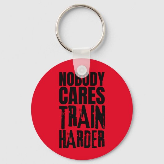 Niemand zorgt voor treinHarder Sleutelhanger (Voorkant)