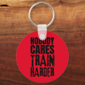 Niemand zorgt voor treinHarder Sleutelhanger (Voorkant)