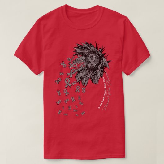 NiemannPick Bewustzijn zonnebloem niemand vecht al T-shirt (Design voorkant)