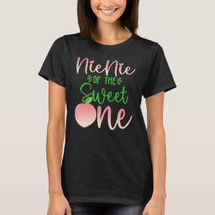 Nienie van de verjaardag een perzik 1e zomer fruit t-shirt