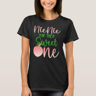 Nienie van de verjaardag een perzik 1e zomer fruit t-shirt