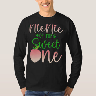 Nienie van de verjaardag een perzik 1e zomer fruit t-shirt