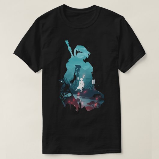 Nier Automata 2B waifu T-shirt (Design voorkant)