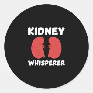 Nier Fluisteraar Grappige Dialyse Verpleegkundige Ronde Sticker