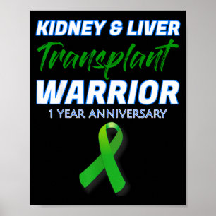 Nier Lever Transplantatie 1 Jaar Jubileum Krijger Poster