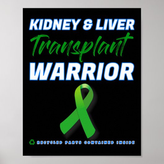 Nier Levertransplantaat Krijger Nierziekte Poster (Voorkant)