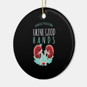 Nierarts urologie Gift urine Goede handen Keramisch Ornament (Links)