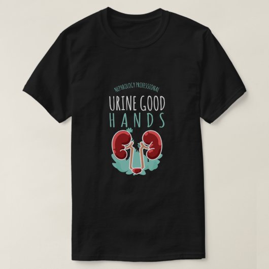 Nierarts urologie Gift urine Goede handen T-shirt (Design voorkant)