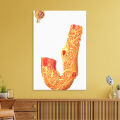 Nierbeschadiging en het filtratiemembraan canvas afdruk (Insitu (Woonkamer))