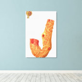 Nierbeschadiging en het filtratiemembraan canvas afdruk (Insitu (Houten vloer))