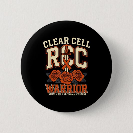 Niercelcarcinoom overlevende lint nierkanker ronde button 5,7 cm (Voorkant)