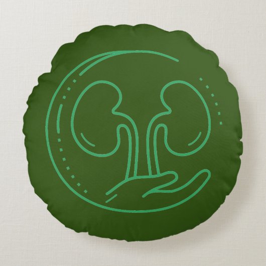 Nierdialyse Pillow Rond Kussen (Voorkant)