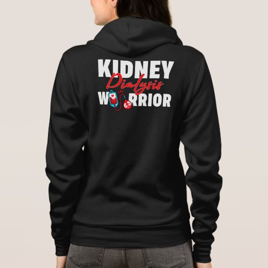 Nierdialyse Warrior Nierontvanger Hoodie (Achterkant)