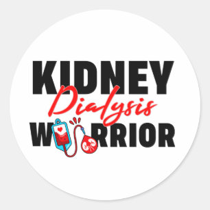 Nierdialyse Warrior Nierontvanger Ronde Sticker