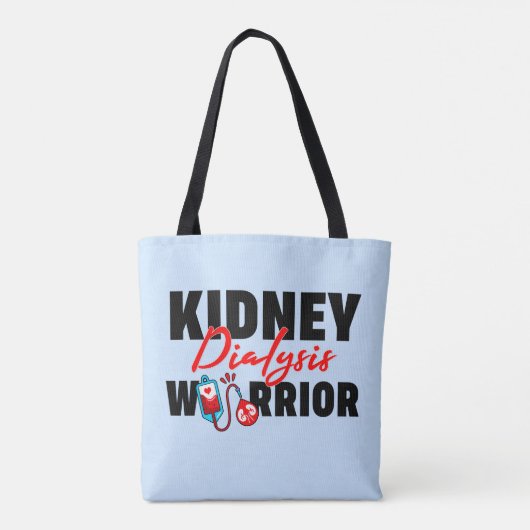 Nierdialyse Warrior Nierontvanger Tote Bag (Achterkant)