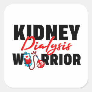 Nierdialyse Warrior Nierontvanger Vierkante Sticker