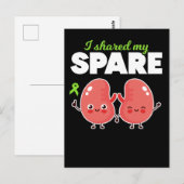 Nierdonatie bij leven briefkaart (Voorkant / Achterkant)