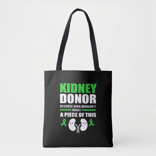 Nierdonor die hier een stukje van wil tote bag (Voorkant)