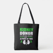 Nierdonor die hier een stukje van wil tote bag (Achterkant)