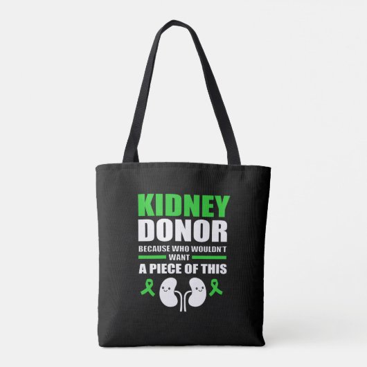 Nierdonor die hier een stukje van wil tote bag (Achterkant)