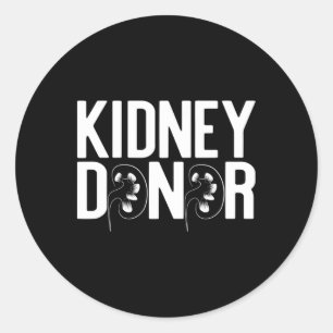 Nierdonor gespeld met nier-orgaanziekte ME Ronde Sticker