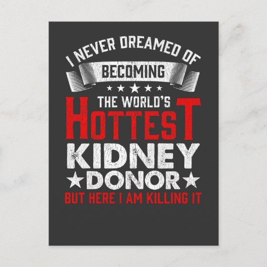 Nierdonor Organische transplantatie Herstel van ch Briefkaart (Voorkant)