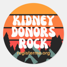 Nierdonoren Rock Donor Bewustzijn Ronde Sticker