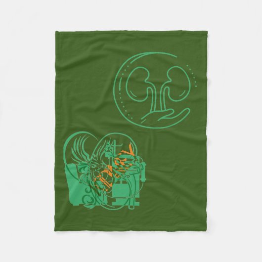 Nieren Dialyse Blanket Fleece Deken (Voorkant)