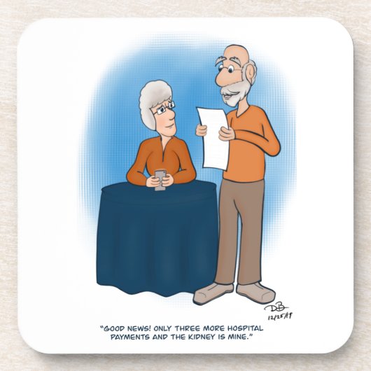 Nieren Kaart Beverage Coaster Bier Onderzetter (Voorkant)