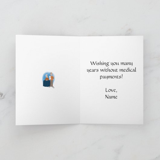 Nieren Kaart Folded Birthday Kaart (Binnen)