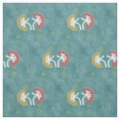 Nieren Nephrologie Blauwgroen Stof (Swatch)