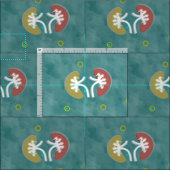 Nieren Nephrologie Blauwgroen Stof (Delen)