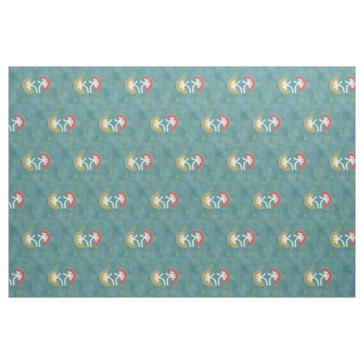 Nieren Nephrologie Blauwgroen Stof (Fat Quarter)