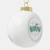 Nieren Ontvanger Retrostijl Keramische Bal Ornament (Links)