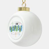 Nieren Ontvanger Retrostijl Keramische Bal Ornament (Rechts)