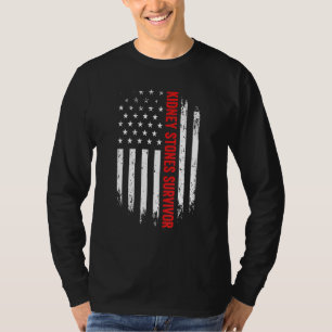 Nieren Stones Survivor American Flag Recovery T-shirt