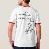 Nieren te koop t-shirt (Achterkant volledig)