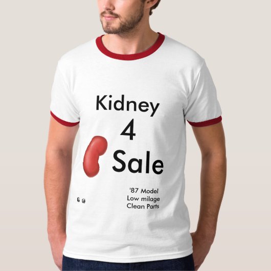 Nieren te koop t-shirt (Voorkant)