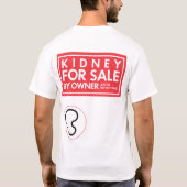 Nieren te koop t-shirt (Achterkant)